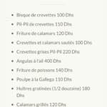 Menu troispalmiersrestaurant Rabat August 2023 374115-813500